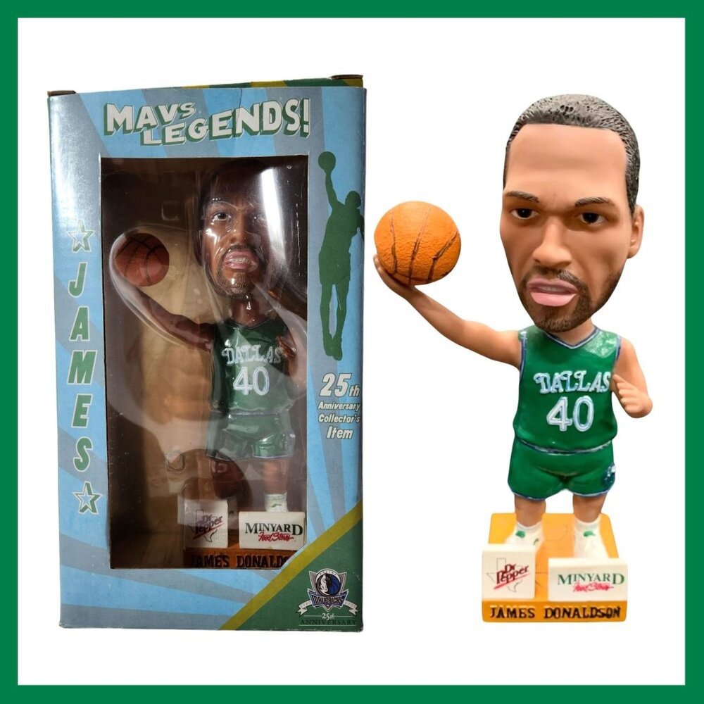 James Donaldson Dallas Mavericks "MAVS LEGENDS" 2004 Bobble Bobblehead SGA * NEW